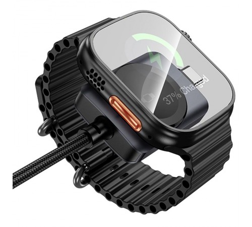 Дата кабель Hoco CW66 2in1 Type-C to iWatch/Type-C PD100W (1.2m) Black