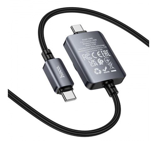 Дата кабель Hoco CW66 2in1 Type-C to iWatch/Type-C PD100W (1.2m) Black