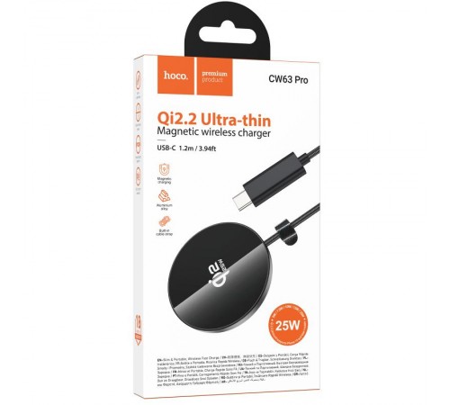 БЗП Hoco CW63 Pro Fast Qi2 magnetic 25W Black