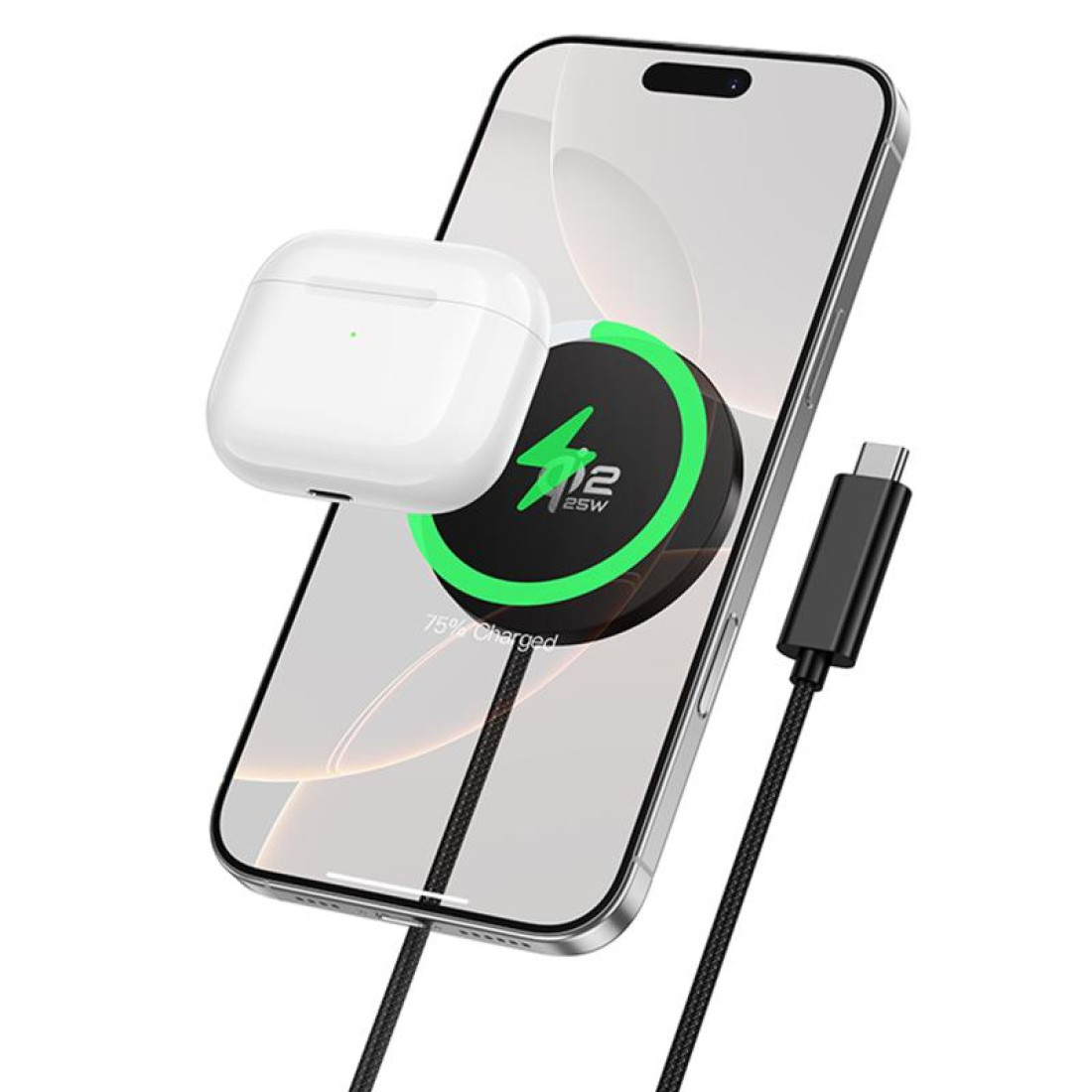 【БЗП Hoco CW63 Pro Fast Qi2 magnetic 25W Black】≻ Купити з доставкою в ...