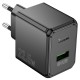 МЗП Hoco CS17A Wish QC3.0 22.5W (1USB-A) Black