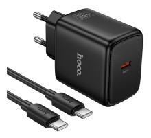 МЗП Hoco N83 Profit PD40W (1USB-C) + кабель Type-C to Type-C Black