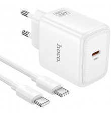 МЗП Hoco N83 Profit PD40W (1USB-C) + кабель Type-C to Type-C White
