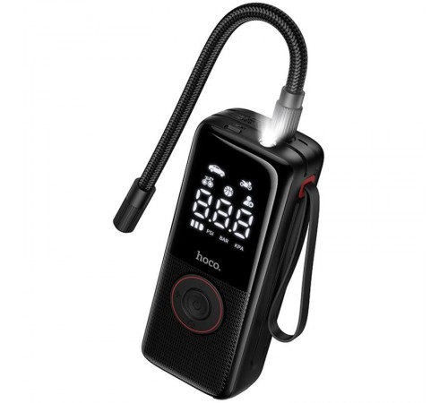 Автомобільний насос Hoco ZP18 Enlighten smart air pump Black