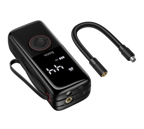 Автомобільний насос Hoco ZP18 Enlighten smart air pump Black