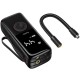 Автомобільний насос Hoco ZP18 Enlighten smart air pump Black