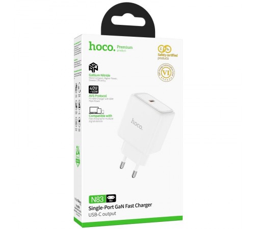 МЗП Hoco N83 Profit PD40W (1USB-C) White