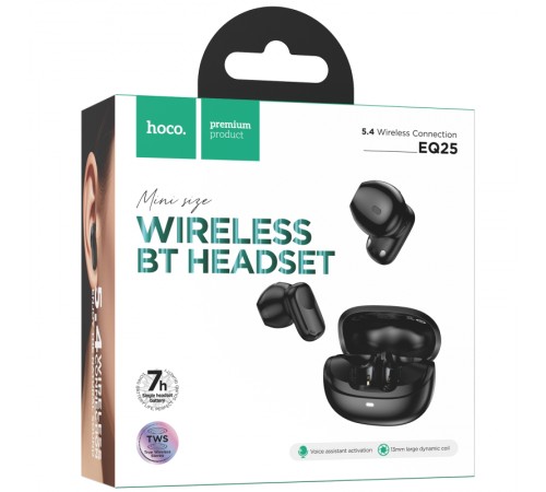 Бездротові TWS навушники Hoco EQ25 Unimpeded Midnight Black
