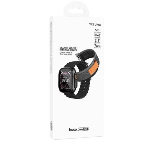 Смарт-годинник Hoco Y42 Ultra Smart sports watch (call version) Black