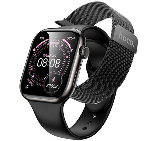 Смарт-годинник Hoco Y42 Smart sports watch (call version) Black