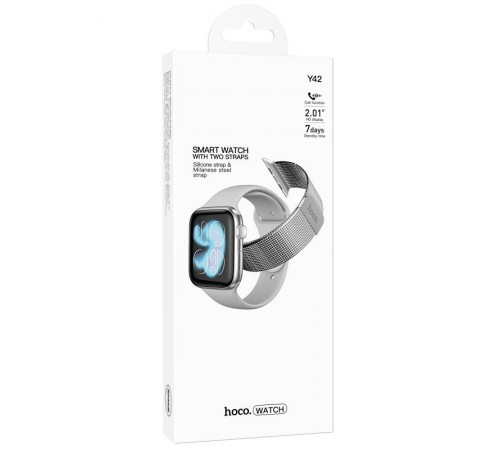 Смарт-годинник Hoco Y42 Smart sports watch (call version) Silver