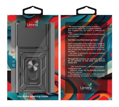 Чохол Ummi Camshield Serge Ring для Xiaomi Poco F8 Pro Чорний / Black