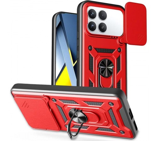 Чохол Ummi Camshield Serge Ring для Xiaomi Poco F8 Pro Червоний / Red