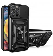 Чохол Ummi Camshield Serge Ring для Apple iPhone 15 Pro (6.1") Чорний / Black