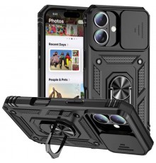 Чохол Ummi Camshield Serge Ring для Apple iPhone 16 (6.1") Чорний / Black