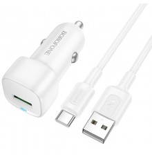 АЗП Borofone BZ34 Cloud QC3.0 (1USB-A) + кабель USB to Type-C White