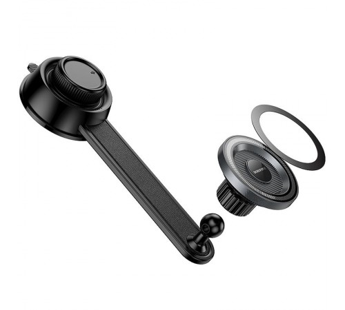 Автотримач Borofone BH123 Profit magnetic (center console) Black / Metal gray