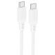Дата кабель Borofone BX115 Lotto Type-C to Type-C 60W (1m) White