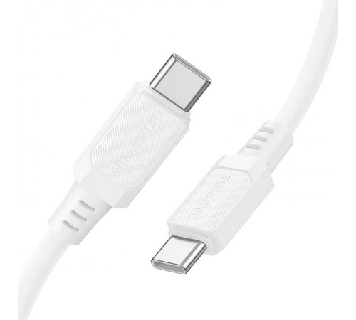 Дата кабель Borofone BX115 Lotto Type-C to Type-C 60W (1m) White
