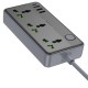 Подовжувач Borofone BAC2 Leya (3USB-A/1C/3xSocket) (1.5m) Black