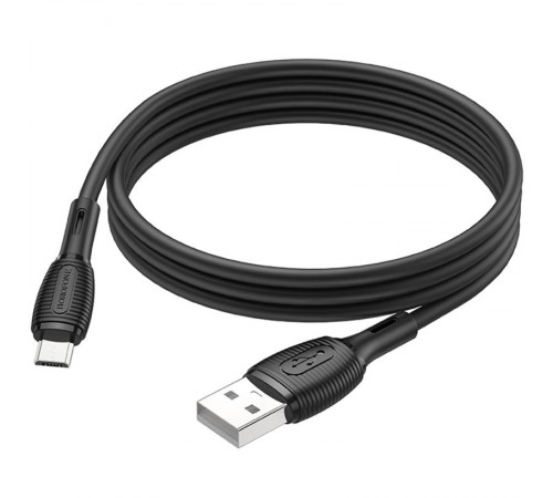 Дата кабель Borofone BX86 Advantage USB to MicroUSB 2.4A (1m) Black