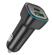 АЗП Borofone BZ28A Trophie PD30W+QC3.0 (1USB-A/1C) Black