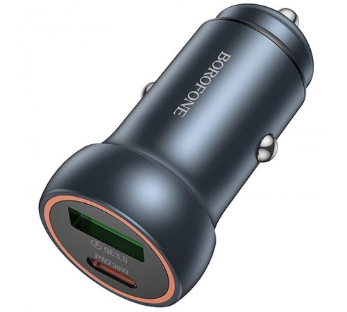 АЗП Borofone BZ32A Fresh PD30W+QC3.0 (1USB-A/1C) Metal gray