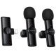 Петличний бездротовий мікрофон Borofone BFK16A Winner dual-mic Type-C Black