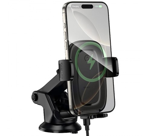 Автотримач з БЗП Borofone BH223 Follower 15W (center console) Black
