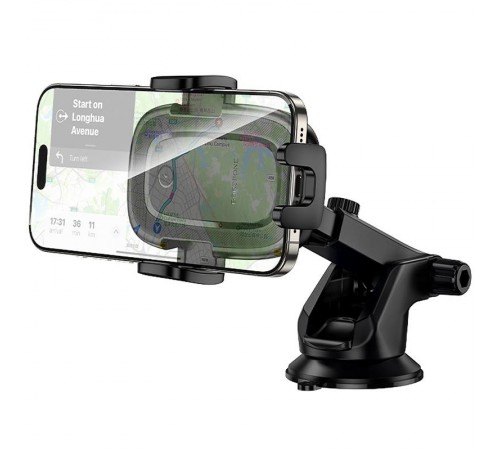 Автотримач з БЗП Borofone BH223 Follower 15W (center console) Black