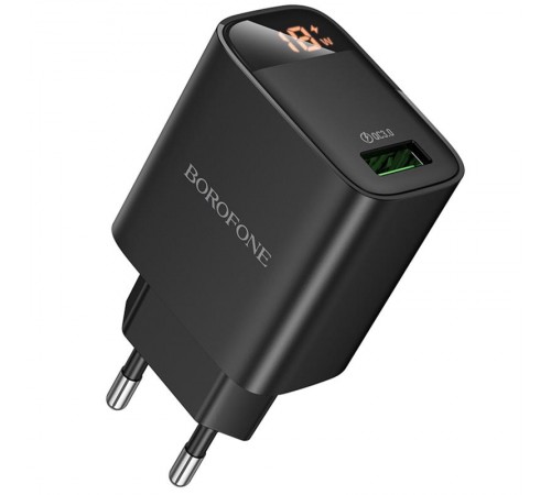 МЗП Borofone BA95A Ilustre QC3.0 (1USB-A) Black