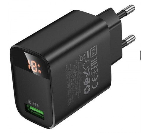 МЗП Borofone BA95A Ilustre QC3.0 (1USB-A) Black