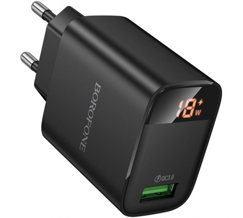 МЗП Borofone BA95A Ilustre QC3.0 (1USB-A) Black