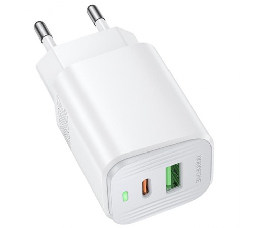 МЗП Borofone BAS83A Star PD20W+QC3.0 (1USB-A/1C) White