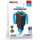 МЗП Borofone BAS81A Star 10.5W (2USB-A) + кабель USB to Lightning Black