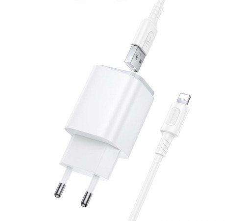 МЗП Borofone BAS81A Star 10.5W (2USB-A) + кабель USB to Lightning White