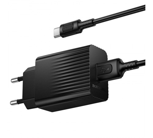 МЗП Borofone BAS72A Source QC3.0 (1USB-A) + кабель USB to Type-C Black