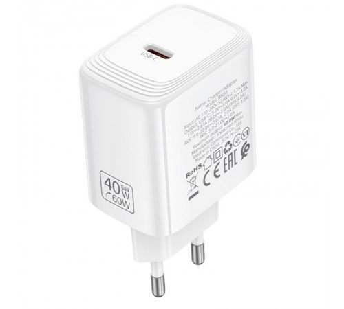 МЗП Borofone BN33 Fuente PD40W (1USB-C) White