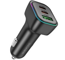 АЗП Borofone BZ28C Trophie PD60W+QC3.0 (1USB-A/2C) Black