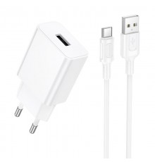 МЗП Borofone BA110A Lemi 7.5W (1USB-A) + кабель USB to Type-C White