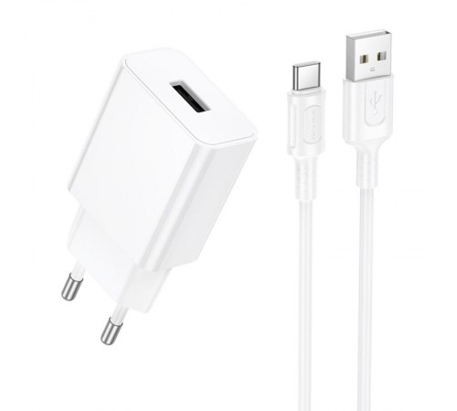 МЗП Borofone BA110A Lemi 7.5W (1USB-A) + кабель USB to Type-C White