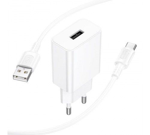 МЗП Borofone BA110A Lemi 7.5W (1USB-A) + кабель USB to Type-C White