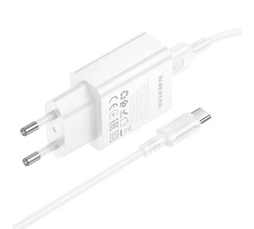 МЗП Borofone BA110A Lemi 7.5W (1USB-A) + кабель USB to Type-C White