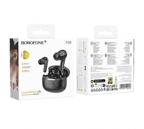 Бездротові TWS навушники Borofone FQ9 Peaceful Black