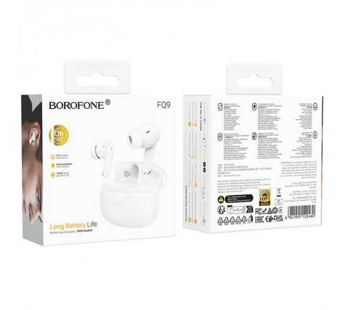 Бездротові TWS навушники Borofone FQ9 Peaceful White