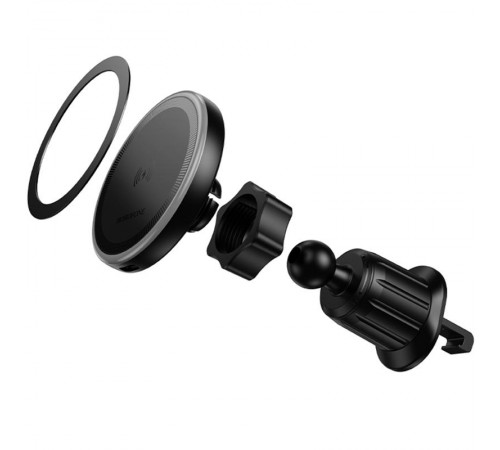 Автотримач з БЗП Borofone BH224 Flash 15W (air outlet) Black