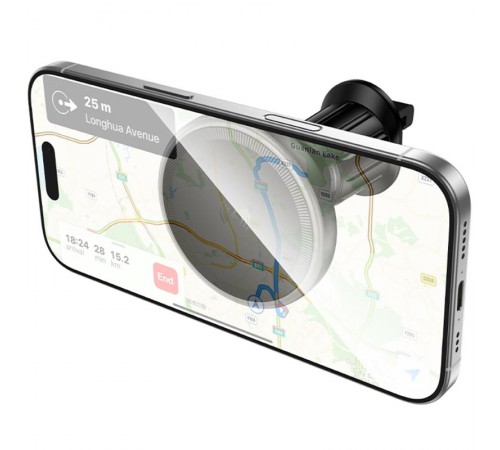 Автотримач з БЗП Borofone BH224 Flash 15W (air outlet) Black