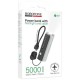 Портативний ЗП Power Bank Borofone BJ87 Star flashlight with cable 5000 mAh Black / Gray