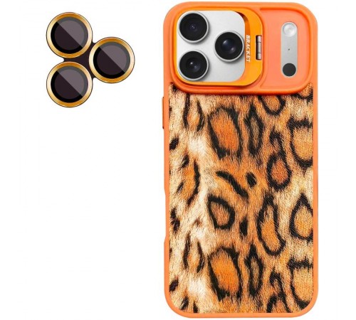 Чохол TPU+PC Wild Leopard with MagSafe and Lens для Apple iPhone 17 Pro (6.3") Orange