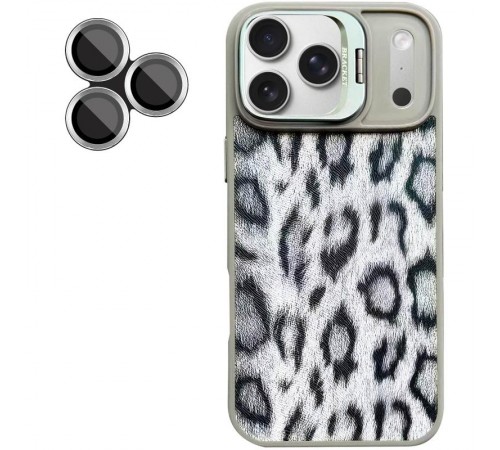 Чохол TPU+PC Wild Leopard with MagSafe and Lens для Apple iPhone 17 Pro Max (6.9") Grey